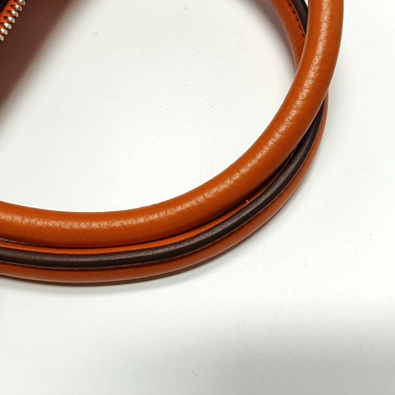 HERMÈS Bolide 31 愛馬仕橙Clemence牛皮保齡球包單肩包手提包 銀色五金 O刻 可拆卸肩帶-8