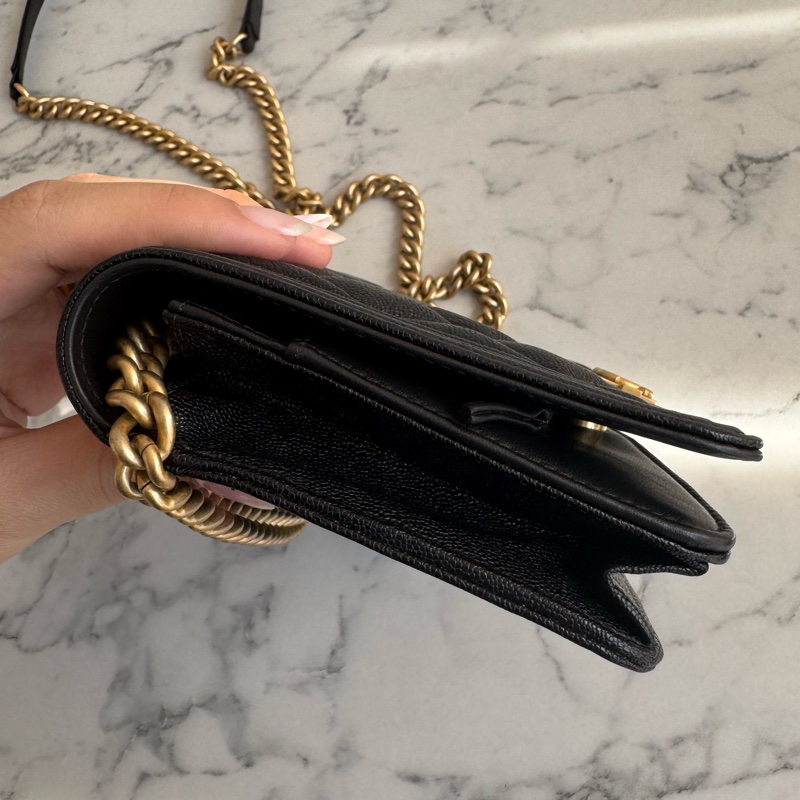 Chanel黑菱格金boy woc  價格漂亮😻-2