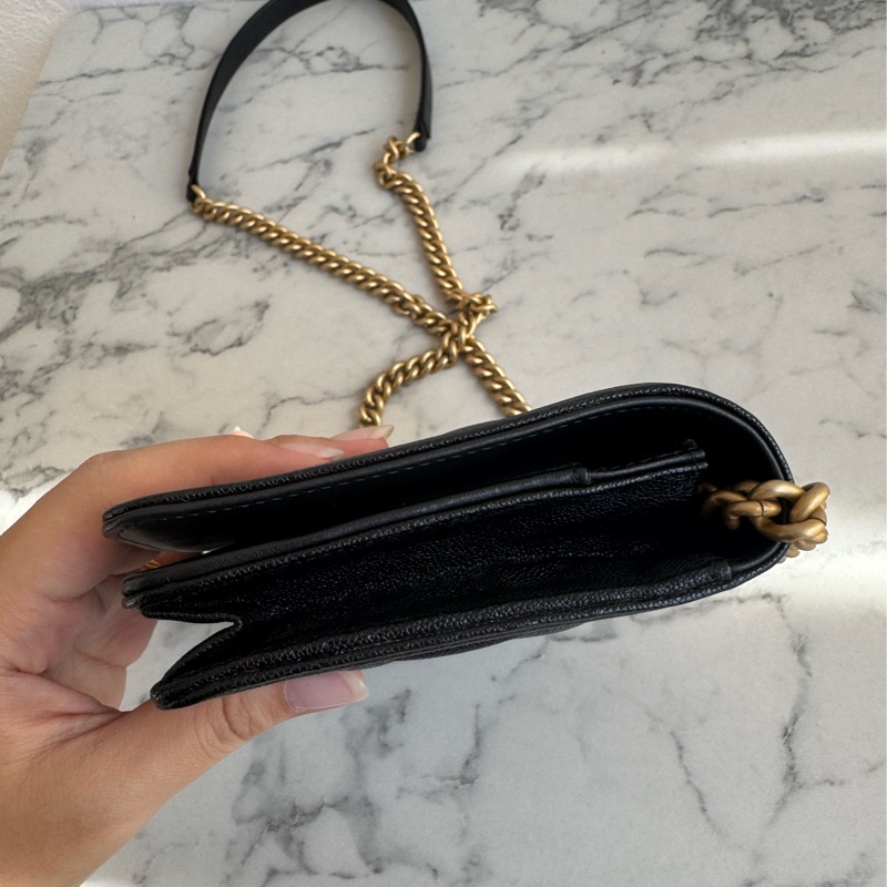 Chanel黑菱格金boy woc  價格漂亮😻-3