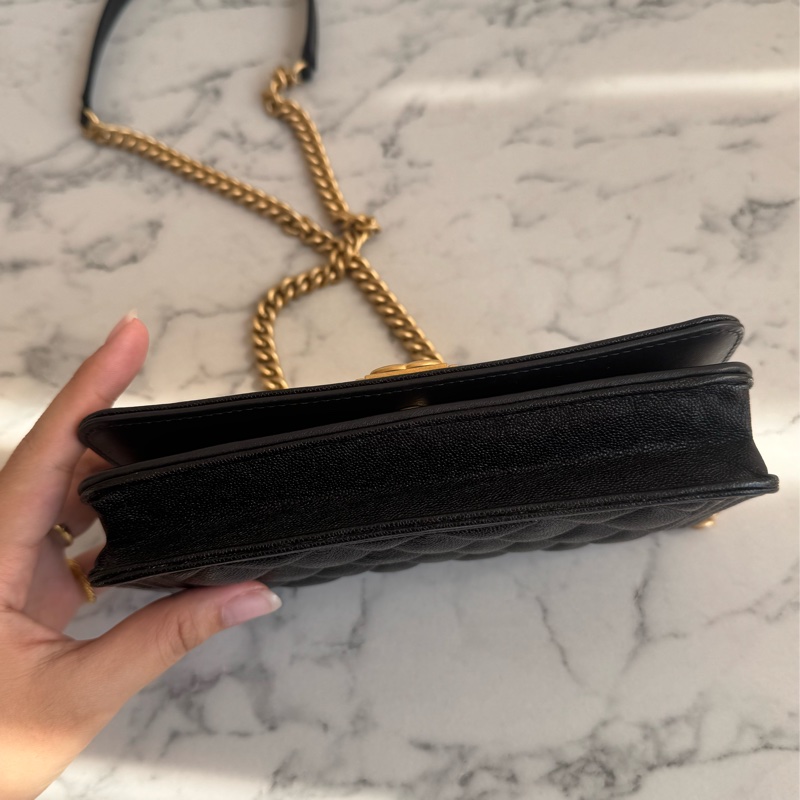 Chanel黑菱格金boy woc  價格漂亮😻-4