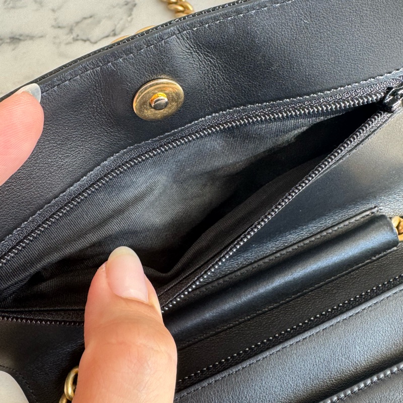 Chanel黑菱格金boy woc  價格漂亮😻-15