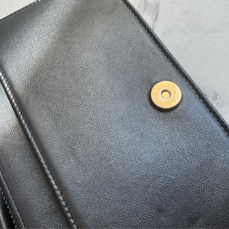 Chanel黑菱格金boy woc  價格漂亮😻-36