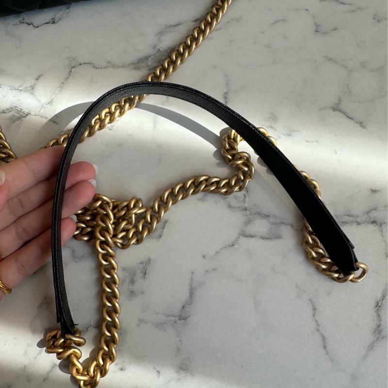 Chanel黑菱格金boy woc  價格漂亮😻-43