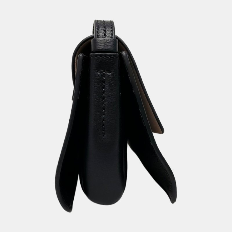 Chloé Faye 小號黑色牛皮單肩包斜挎包 金色五金-3