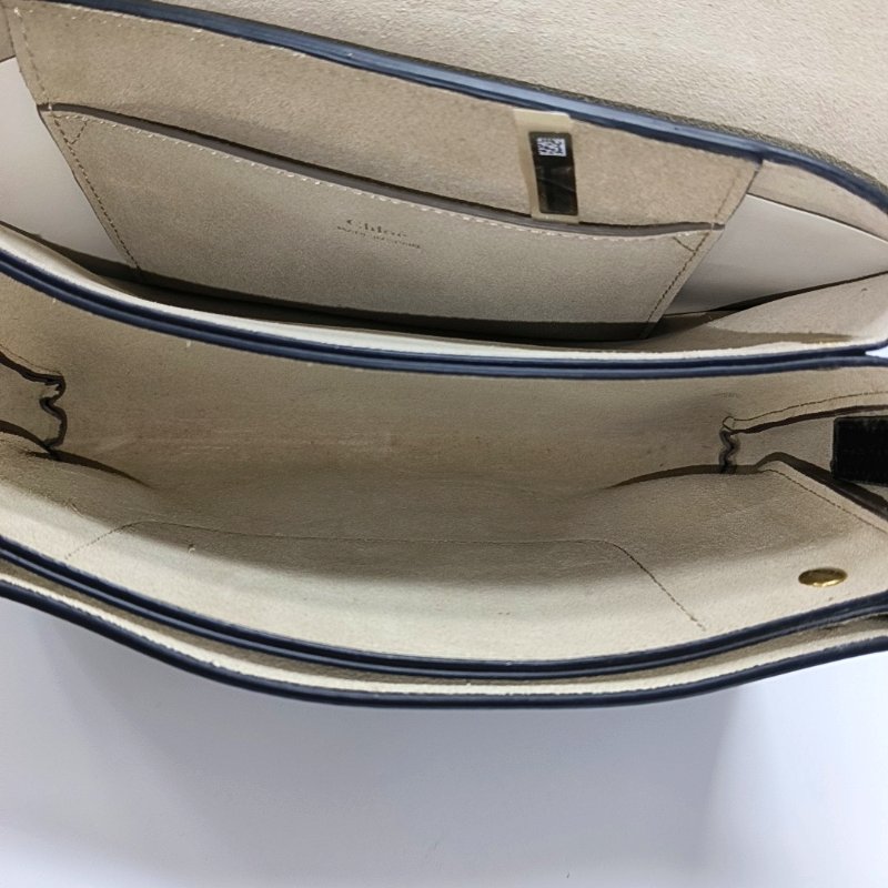 Chloé Faye 小號黑色牛皮單肩包斜挎包 金色五金-6