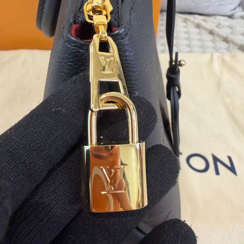 誠可議LV petit palais全皮黑色壓紋  芯片款 29*19*13 99新配件塵袋盒子鑰匙鎖購證-2