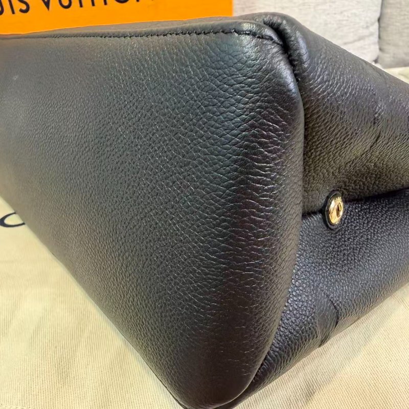 誠可議LV petit palais全皮黑色壓紋  芯片款 29*19*13 99新配件塵袋盒子鑰匙鎖購證-3