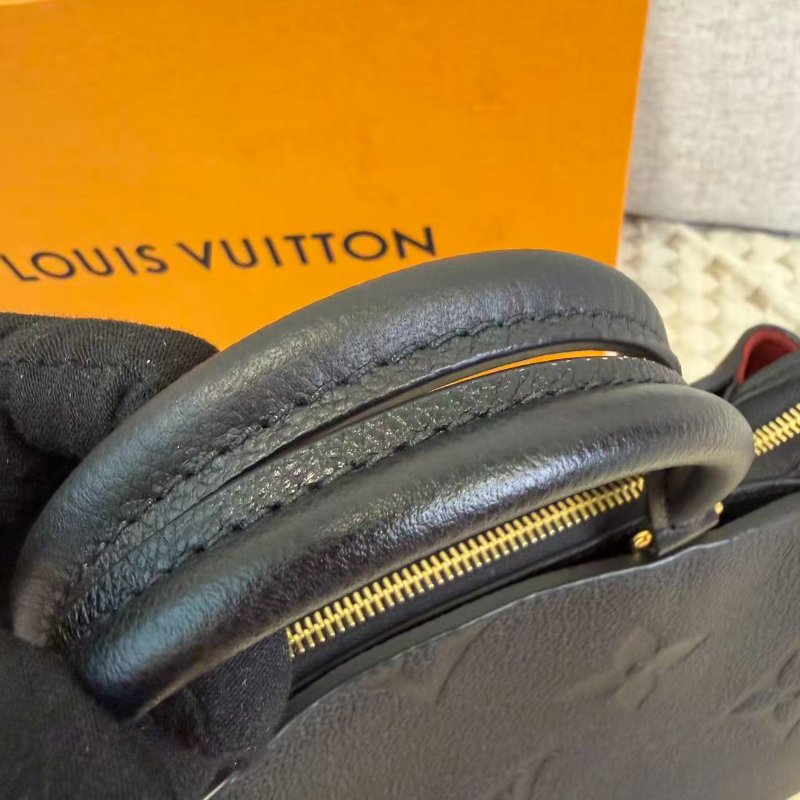 誠可議LV petit palais全皮黑色壓紋  芯片款 29*19*13 99新配件塵袋盒子鑰匙鎖購證-7