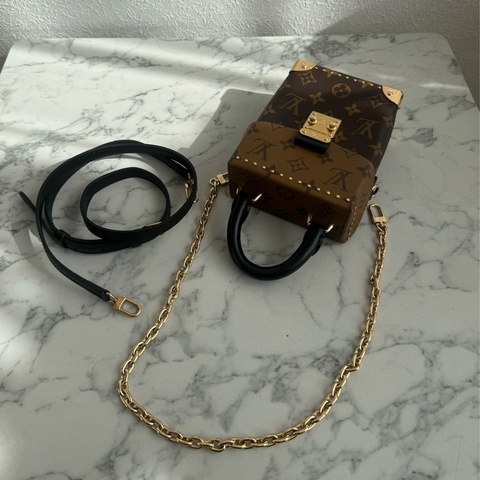 LV M82465雙花紋直立手提兩用包