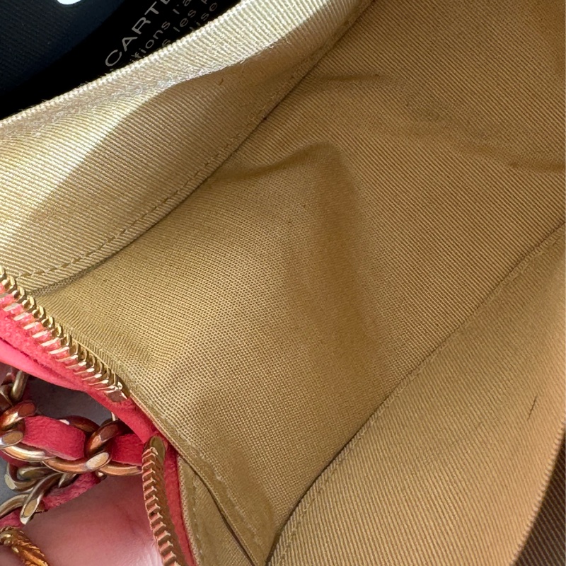 Chanel粉菱格金雙C金球圓餅包-22