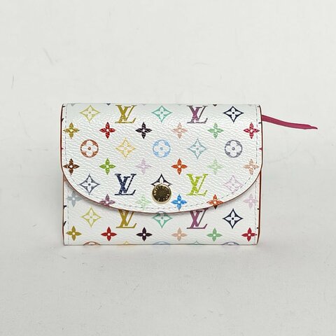 LOUIS VUITTON 白三彩PVC晶片錢包肩背包