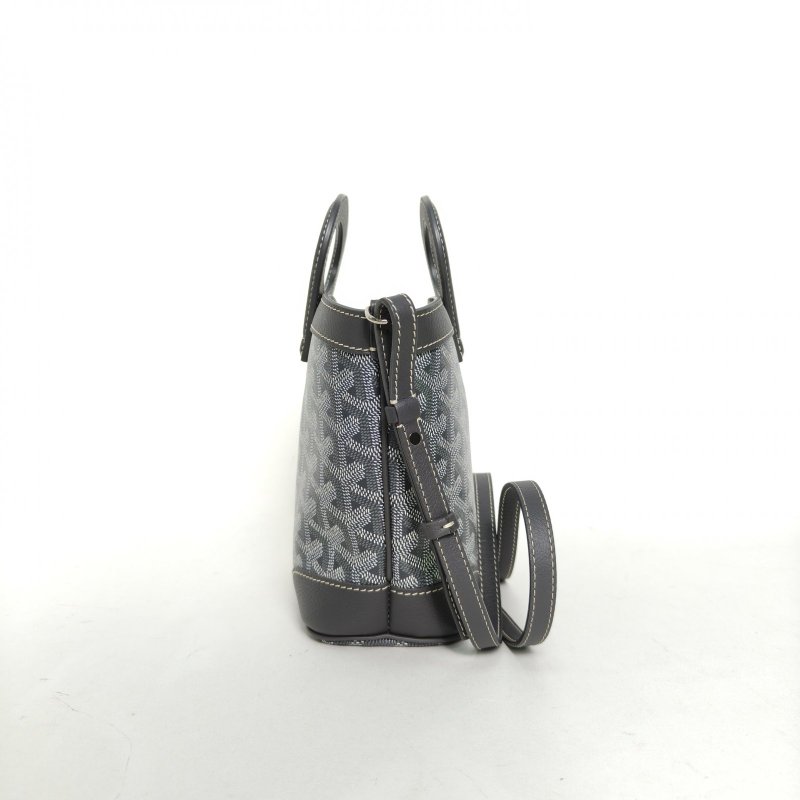 GOYARD 灰色PVC銀扣BelugaMini17圓環手柄菜籃子肩背包-3