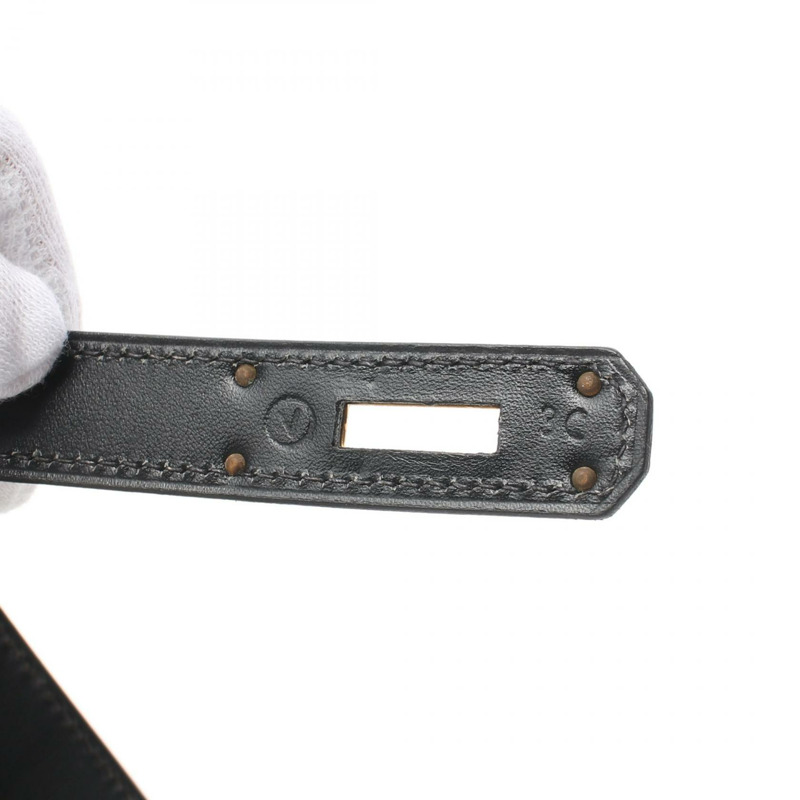 HERMES Box Calf皮革Kelly 32金扣手挽肩背兩用袋-4