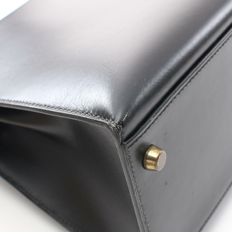 HERMES Box Calf皮革Kelly 32金扣手挽肩背兩用袋-8