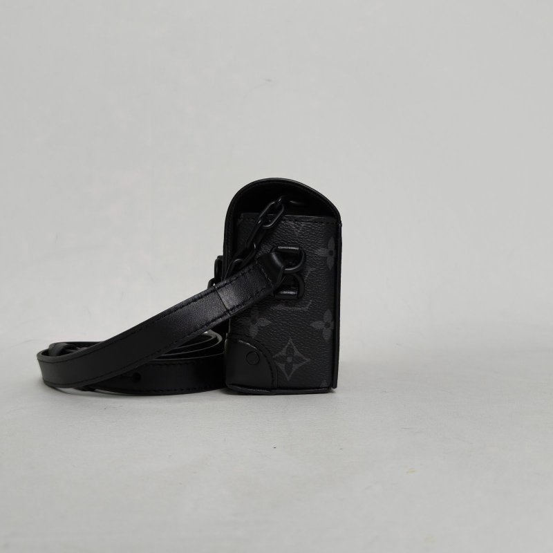 LOUIS VUITTON Steamer盒子包黑色PVC晶片肩背包-3