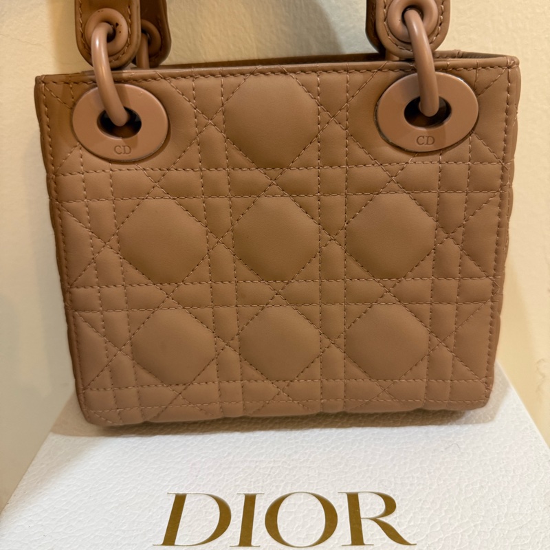 Lady Dior三格磨砂黛妃包 乾燥玫瑰色-2