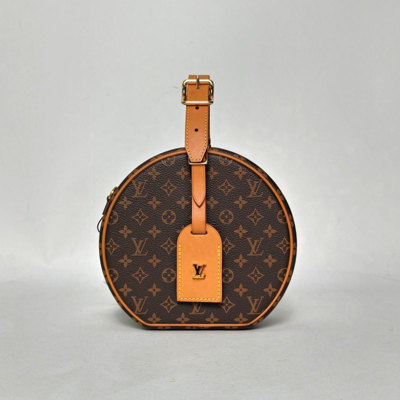 LOUIS VUITTON PETITEBOITECHAPEAU硬圓餅中號17.5老花PVC2018肩背包-0
