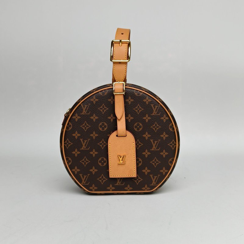 LOUIS VUITTON PETITEBOITECHAPEAU硬圓餅中號17.5老花PVC2018肩背包-0