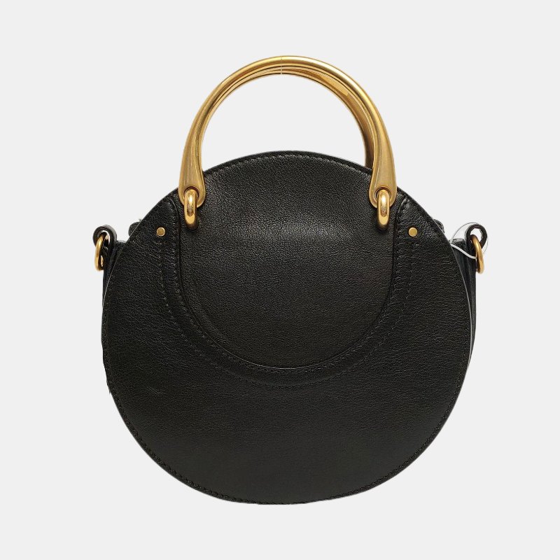 Chloé Pixie深綠色牛皮鉚釘單肩包 金色五金 可拆卸肩帶-4