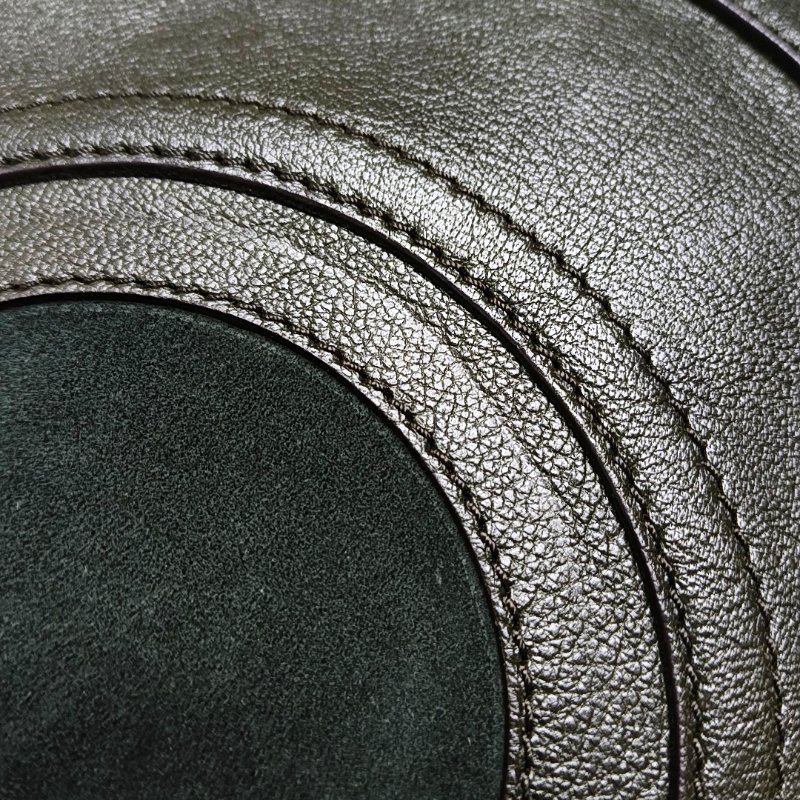 Chloé Pixie深綠色牛皮鉚釘單肩包 金色五金 可拆卸肩帶-8