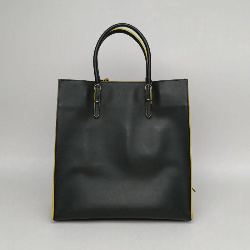 BALENCIAGA 拼色牛皮手提豎版托特包city系列機車包肩背包-2