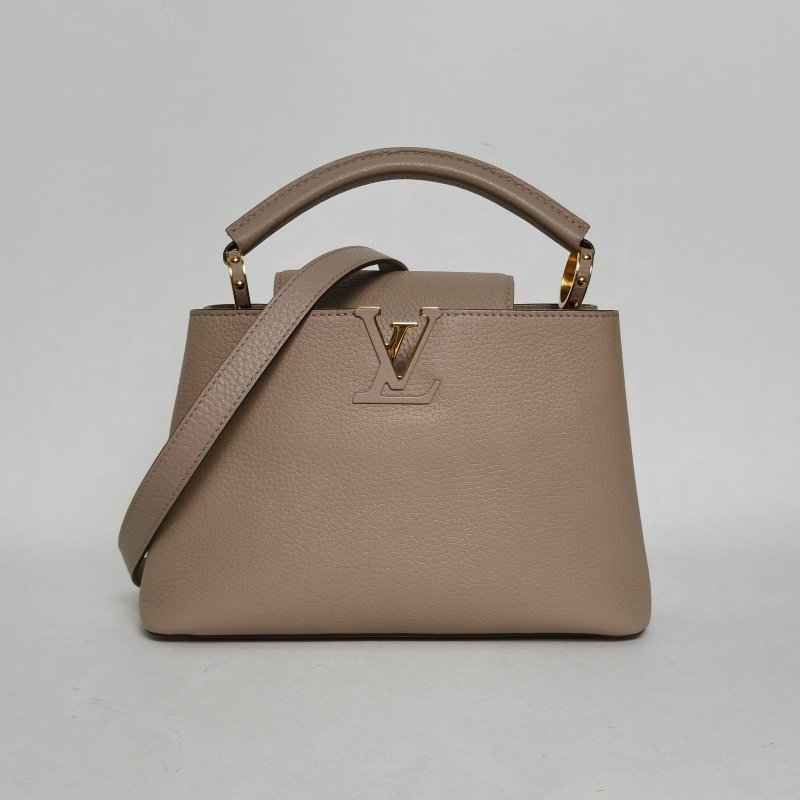 LOUIS VUITTON CapucinesBB27灰色牛皮金扣2019肩背包-0