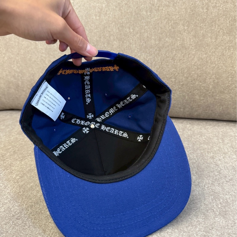 克羅心 藍黃 帽帽-1