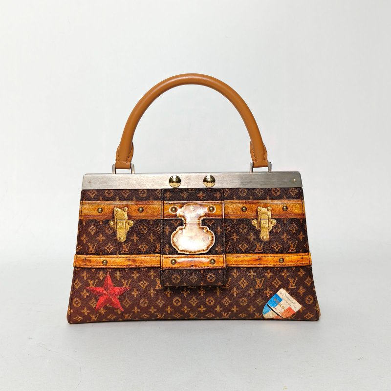 LOUIS VUITTON 圖案PVC2018Cityframe伊勢丹楓葉限定手袋夾子包肩背包-0