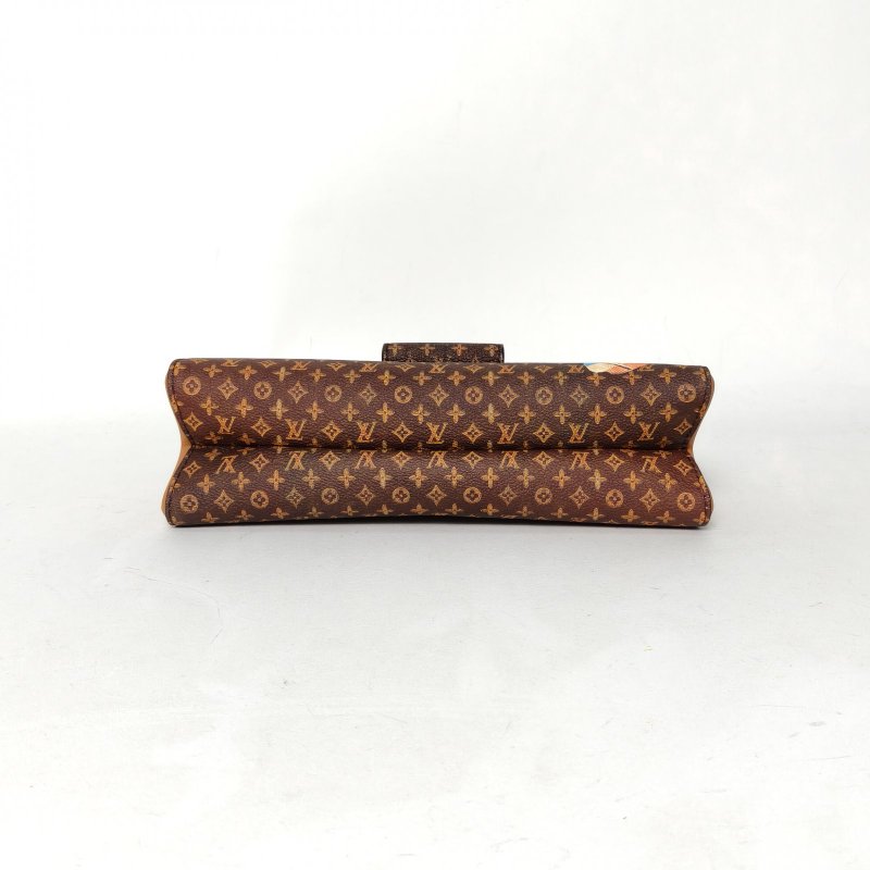 LOUIS VUITTON 圖案PVC2018Cityframe伊勢丹楓葉限定手袋夾子包肩背包-4