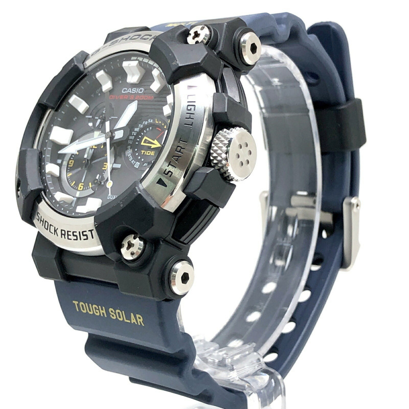 卡西歐 G-SHOCK FROGMAN GWF-A1000-1A2 類比手錶,太陽能動力,支援電波接收、藍牙、手機連接、碳纖維核心防護結構、LED 照明,海軍藍配色。 2020 年 6 月發售。可在 Mikunigaoka 店舖購買。 ITEF0J5WOP0C-2