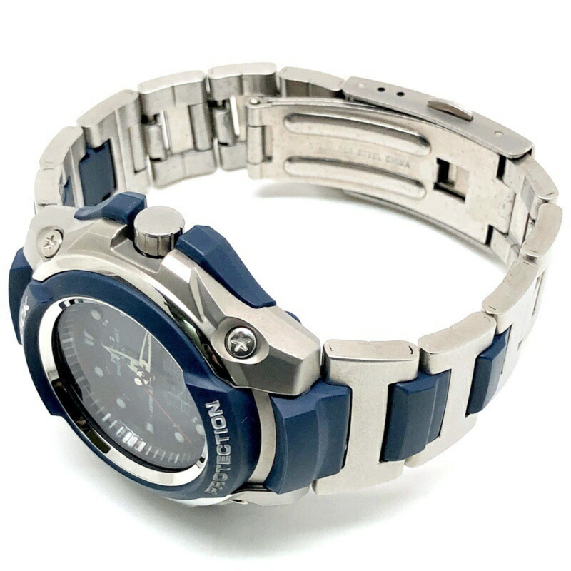 卡西歐 G-SHOCK GC-2000M-2AJO MT-G 松坂大輔簽名合作款腕錶,金屬銀色錶盤搭配藍色指針,2000 年 3 月發售,三國丘店,ITSNM60UBC78-7