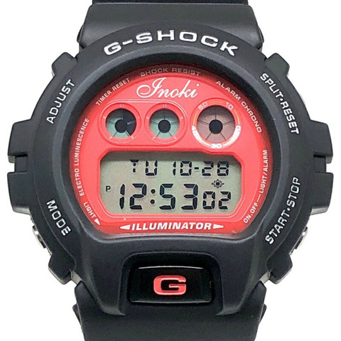 卡西歐 G-SHOCK DW-6900BIN-9 手錶，安東尼奧豬木限量版聯名款，附 EL 背光，2001 年發售，三國丘店，IT1YRFSRMKSC
