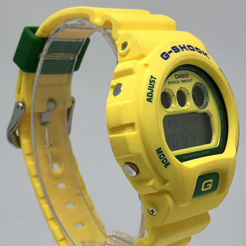 卡西歐 G-SHOCK DW-6900WCJ-9 官方授權 FIFA 2006 世界盃德國腕錶,Goleo EL 黃綠配色,2005 年 8 月發售,Mikunigaoka 專賣店,ITN436LP520G-1