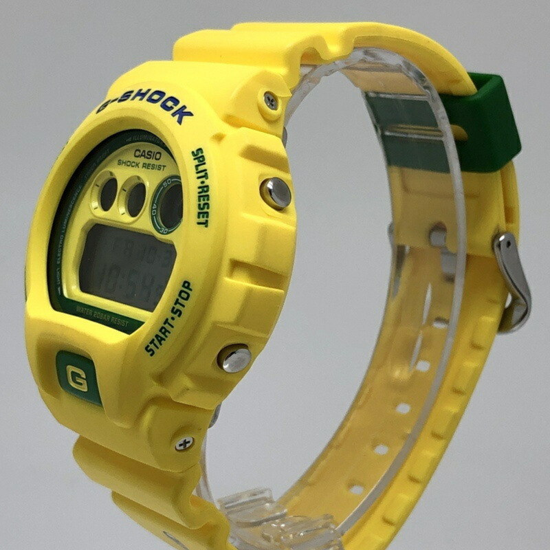 卡西歐 G-SHOCK DW-6900WCJ-9 官方授權 FIFA 2006 世界盃德國腕錶,Goleo EL 黃綠配色,2005 年 8 月發售,Mikunigaoka 專賣店,ITN436LP520G-2