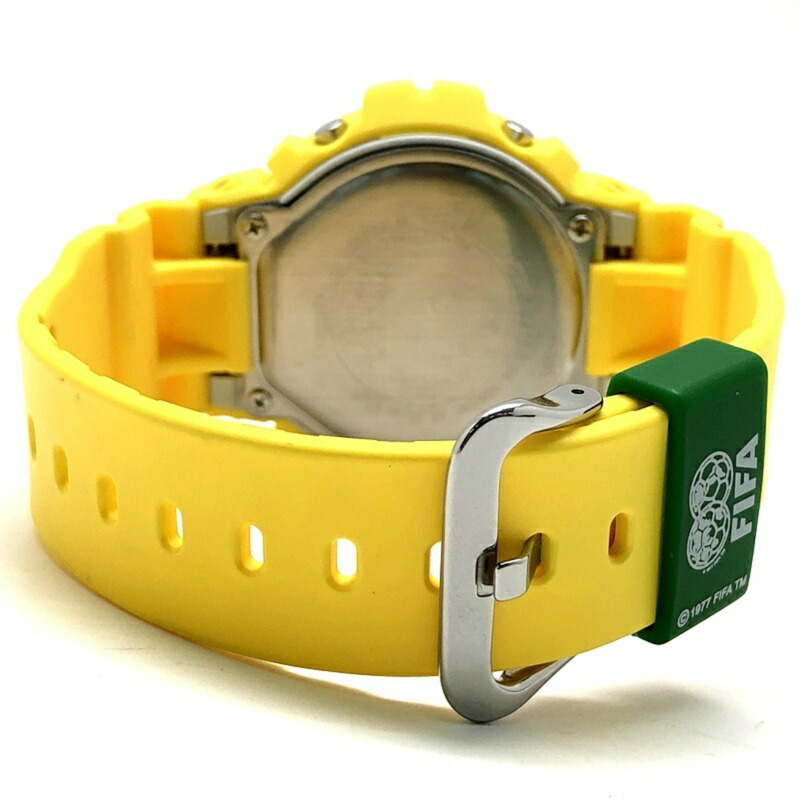 卡西歐 G-SHOCK DW-6900WCJ-9 官方授權 FIFA 2006 世界盃德國腕錶,Goleo EL 黃綠配色,2005 年 8 月發售,Mikunigaoka 專賣店,ITN436LP520G-6
