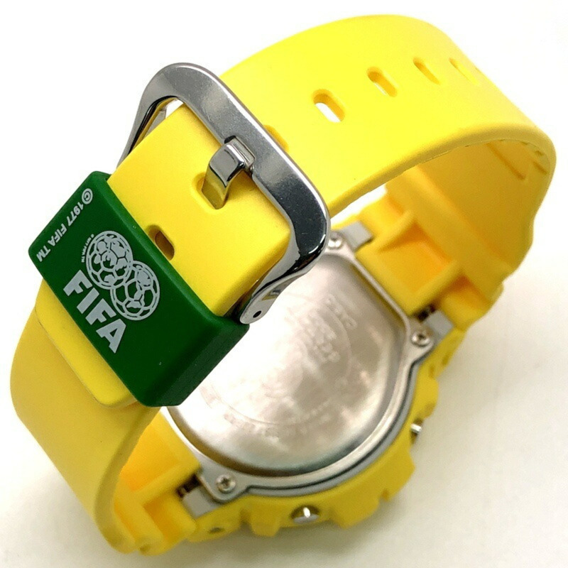 卡西歐 G-SHOCK DW-6900WCJ-9 官方授權 FIFA 2006 世界盃德國腕錶,Goleo EL 黃綠配色,2005 年 8 月發售,Mikunigaoka 專賣店,ITN436LP520G-7