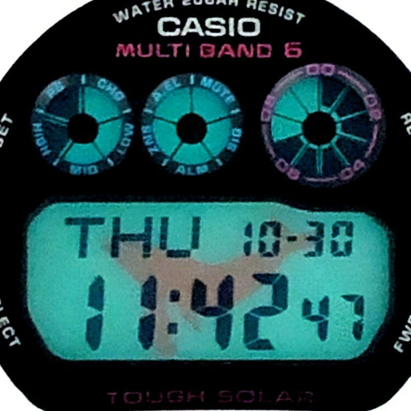 卡西歐 G-SHOCK GW-6900K-7 伊魯卡 2011 手錶，電波太陽能，Tough Multi-Band 6 電波接收，白色錶盤藍色鏤空，ICERC 日本製造，伊魯卡吉吉款，2011 年 6 月發售，Mikunigaoka 商店，ITG8RT-8