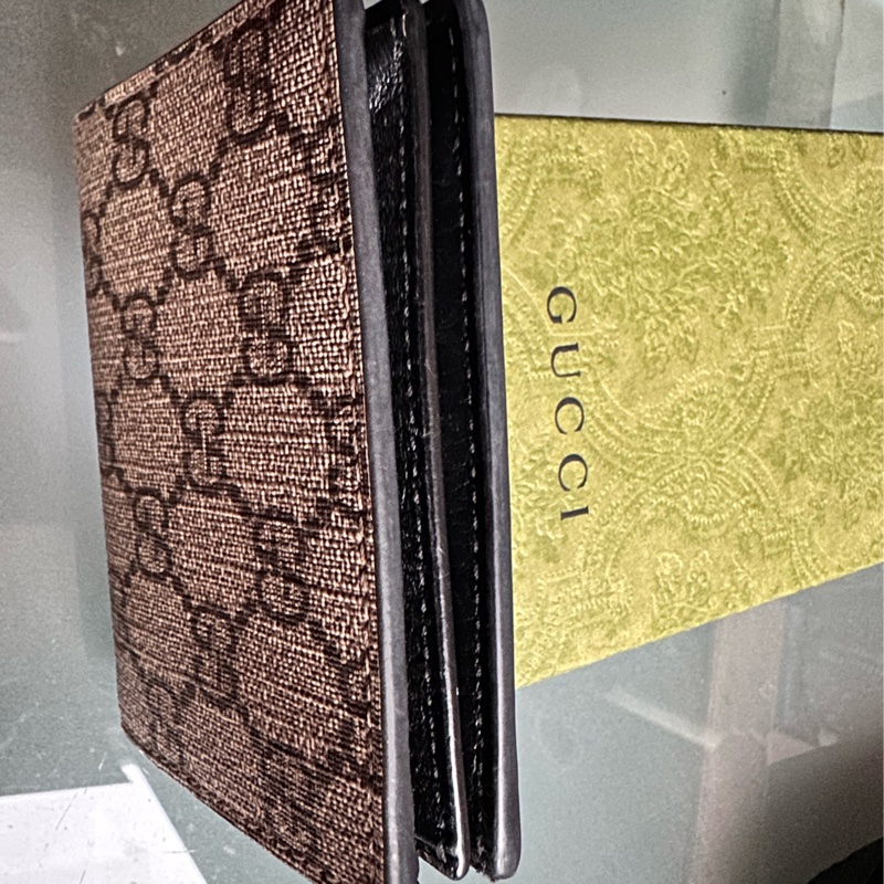 ✨【出售】GUCCI 經典 GG 壓紋三折短夾|完整配件|九成新 ✨-3