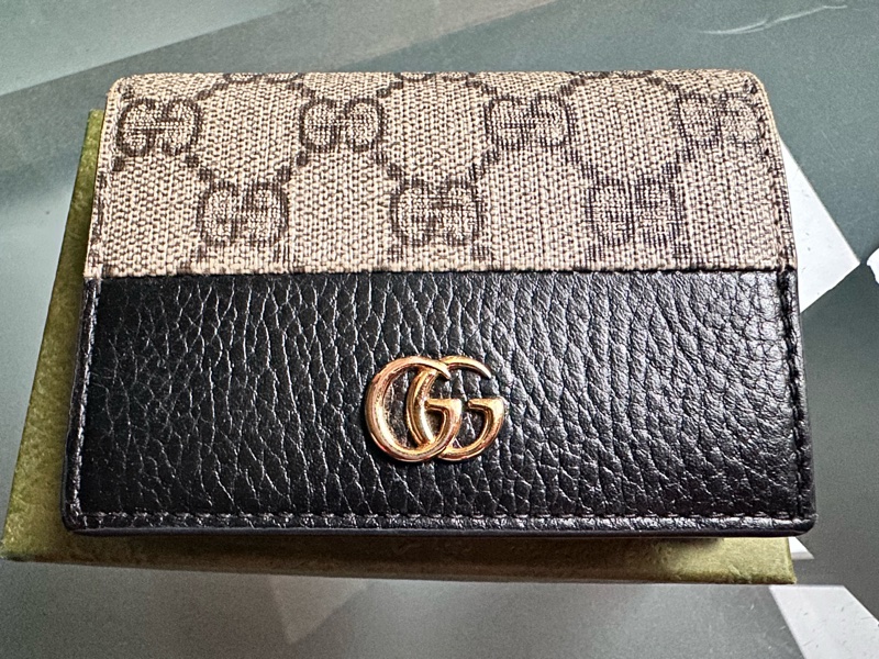 ✨【出售】GUCCI 經典 GG 壓紋三折短夾|完整配件|九成新 ✨-7