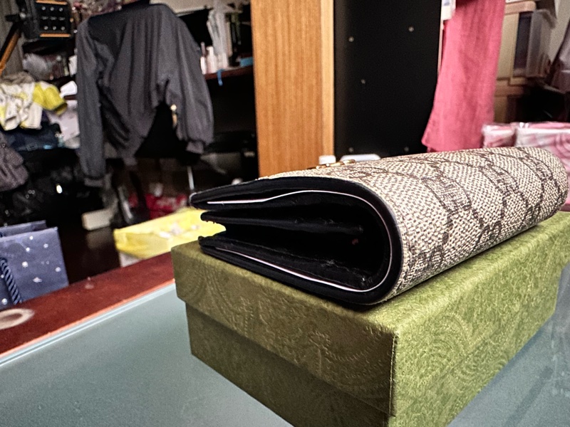 ✨【出售】GUCCI 經典 GG 壓紋三折短夾|完整配件|九成新 ✨-17