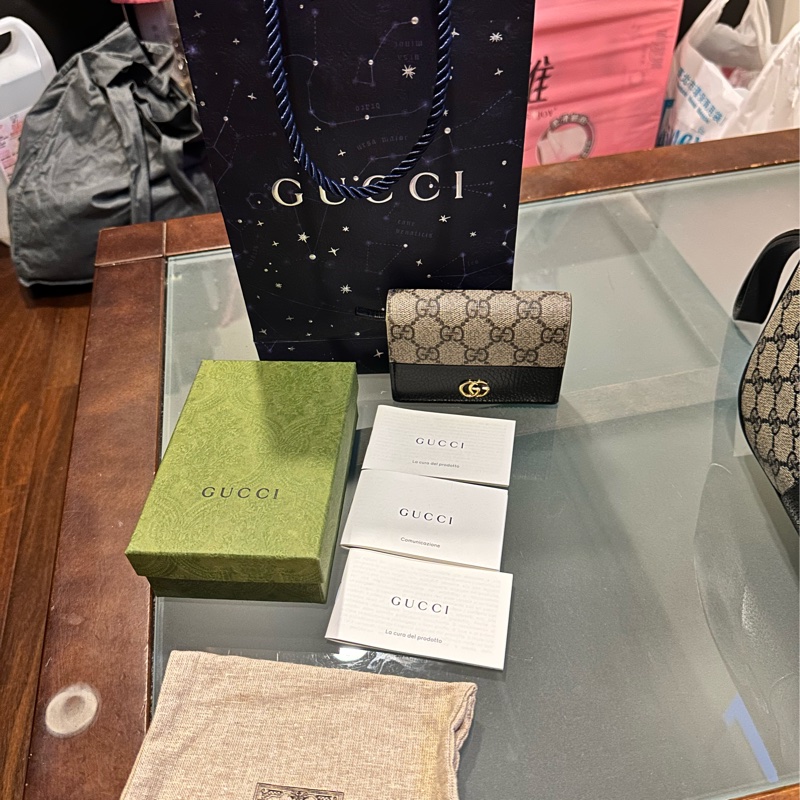 ✨【出售】GUCCI 經典 GG 壓紋三折短夾|完整配件|九成新 ✨-9