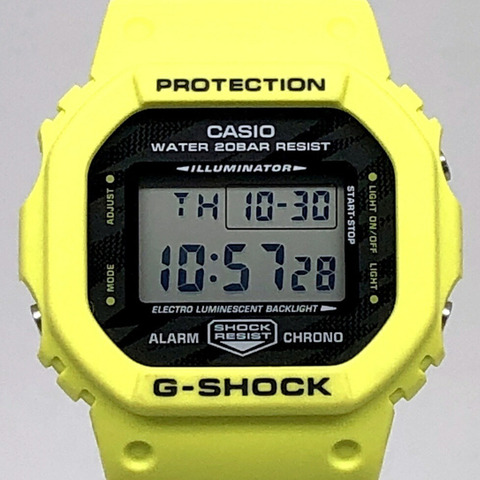 卡西歐 G-SHOCK DW-5600TGA-9 閃電隊腕錶，閃電隊，G-Shock 團隊款，閃電，Ina，黃白雙色，2020 年 7 月發售，Mikunigaoka 商店，ITDQL6EKH1UM