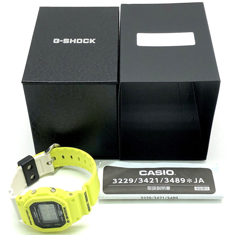 卡西歐 G-SHOCK DW-5600TGA-9 閃電隊腕錶,閃電隊,G-Shock 團隊款,閃電,Ina,黃白雙色,2020 年 7 月發售,Mikunigaoka 商店,ITDQL6EKH1UM-9