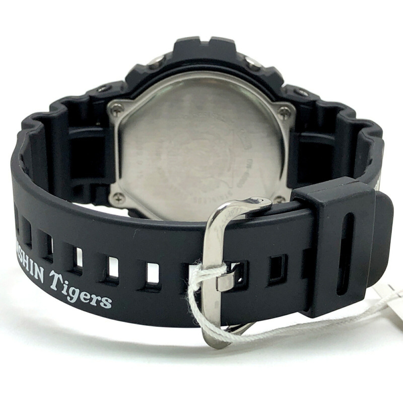 卡西歐 G-SHOCK DW-6900BHTGV-9 手錶,阪神虎隊 2003 年冠軍聯名款,黑白配色,錯版商品,2003 年 12 月發售,三國丘店,ITNKI89SDAV4-5