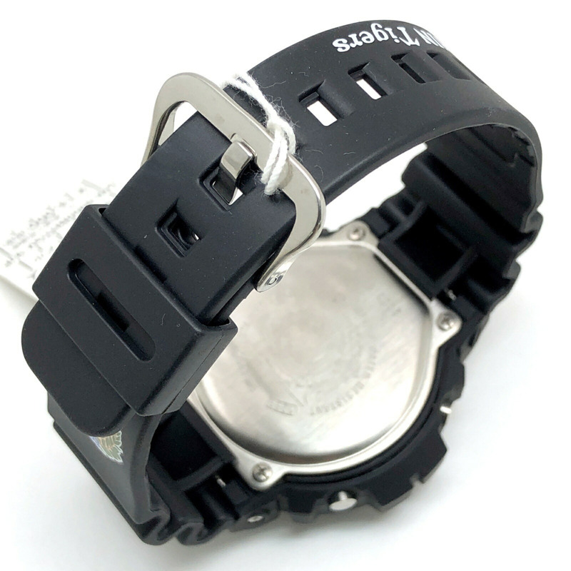 卡西歐 G-SHOCK DW-6900BHTGV-9 手錶,阪神虎隊 2003 年冠軍聯名款,黑白配色,錯版商品,2003 年 12 月發售,三國丘店,ITNKI89SDAV4-6