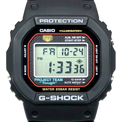 卡西歐 G-SHOCK DW-5000SP-1 20週年紀念腕錶，旋入式後蓋，鏡面後蓋，EL背光，Project Team Tough系列，2003年5月發售，Mikunigaoka商店，IT0KV063HHT4