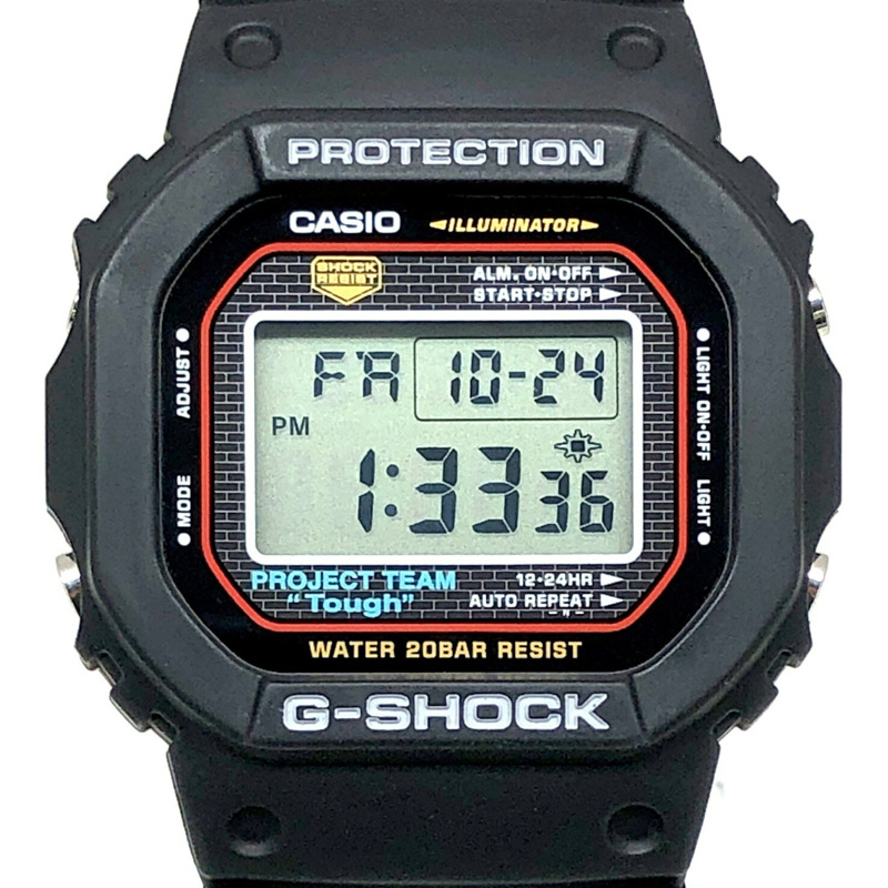 卡西歐 G-SHOCK DW-5000SP-1 20週年紀念腕錶,旋入式後蓋,鏡面後蓋,EL背光,Project Team Tough系列,2003年5月發售,Mikunigaoka商店,IT0KV063HHT4-0
