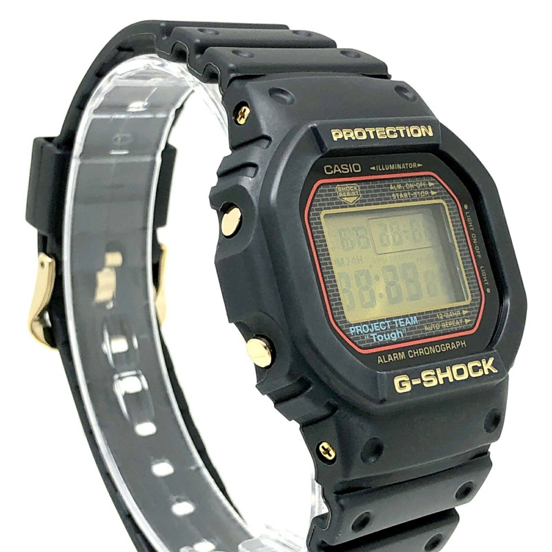 卡西歐 G-SHOCK DW-5025SP-1 25週年紀念腕錶,限量版(2008枚),PROJECT TEAM Tough Gold IP 旋入式後蓋,2008年5月發售,Mikunigaoka 店 ITKG7ARBZ7DW-1