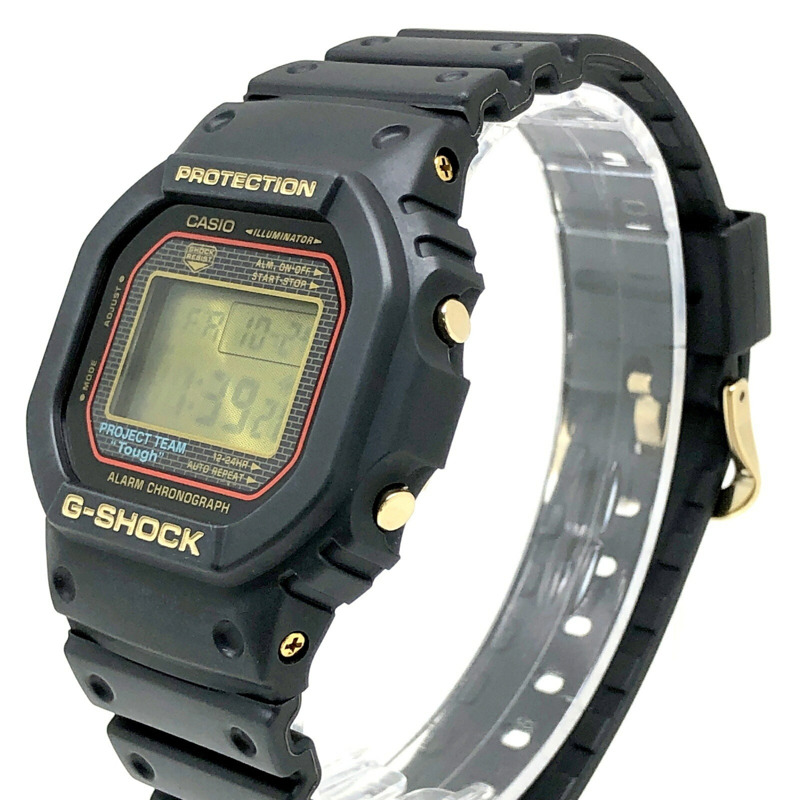 卡西歐 G-SHOCK DW-5025SP-1 25週年紀念腕錶,限量版(2008枚),PROJECT TEAM Tough Gold IP 旋入式後蓋,2008年5月發售,Mikunigaoka 店 ITKG7ARBZ7DW-2