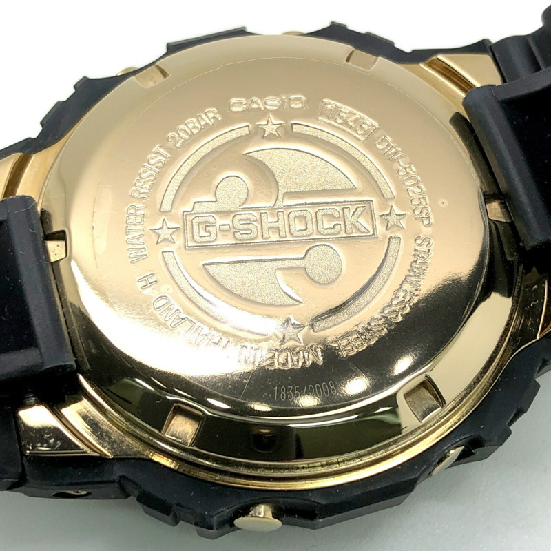 卡西歐 G-SHOCK DW-5025SP-1 25週年紀念腕錶,限量版(2008枚),PROJECT TEAM Tough Gold IP 旋入式後蓋,2008年5月發售,Mikunigaoka 店 ITKG7ARBZ7DW-7